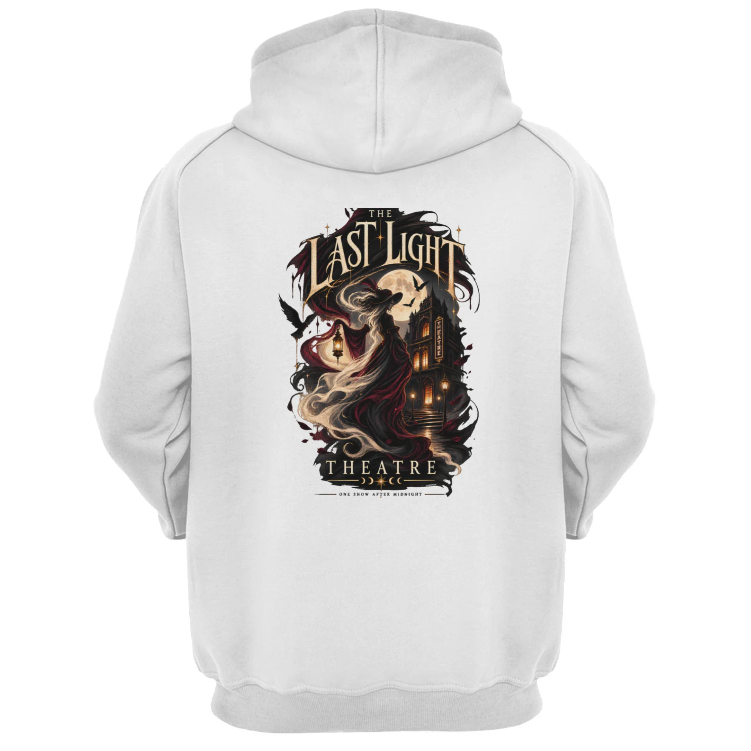 THE LAST LIGHT THEATRE Gothic Shirt, Haunted Theatre Graphic Tee, Dark Academia Halloween T-Shirt, Witchy Vintage Theatre Gift