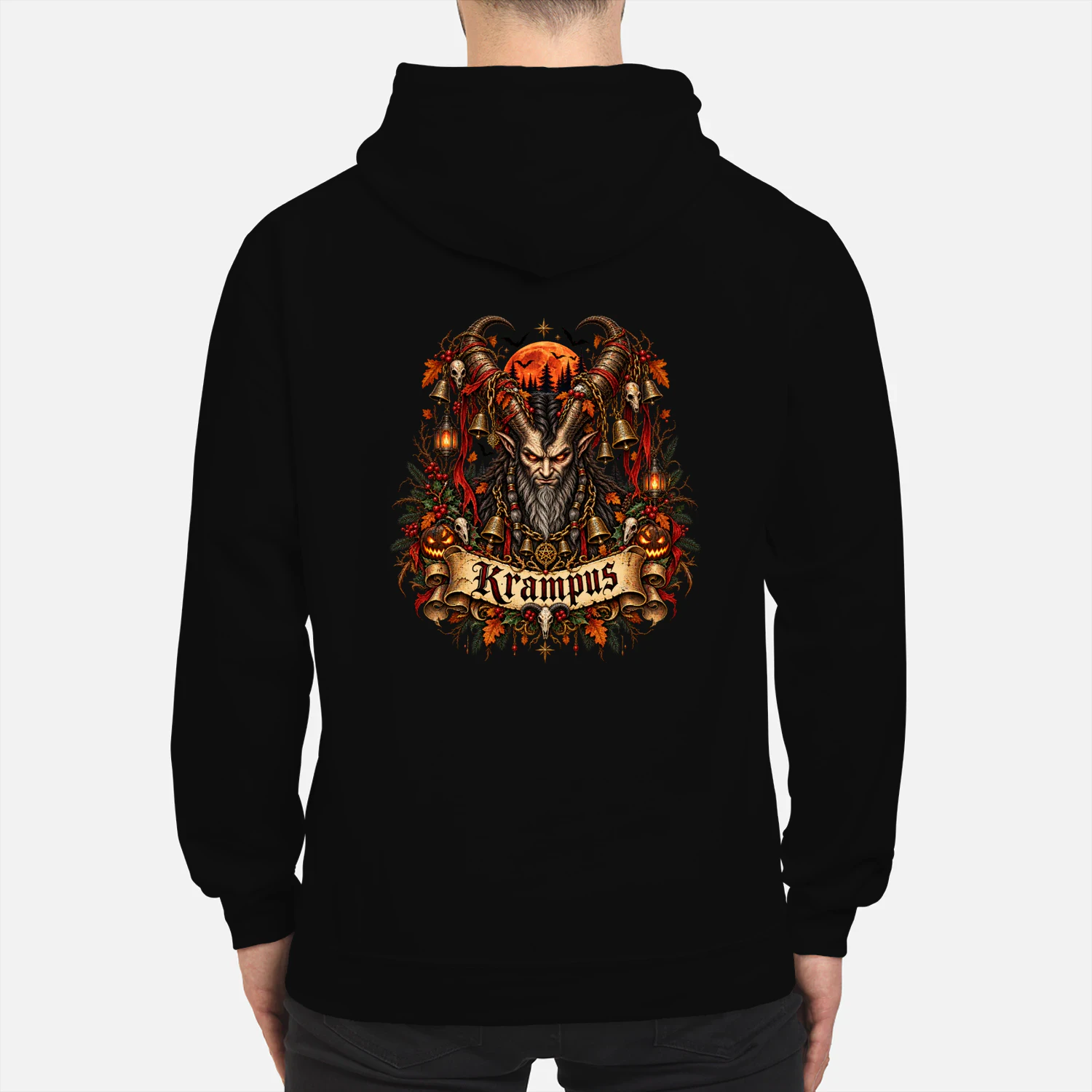 Krampus Gothic Christmas Shirt, Dark Holiday Graphic Tee, Horror Xmas Folk Legend Unisex T-Shirt
