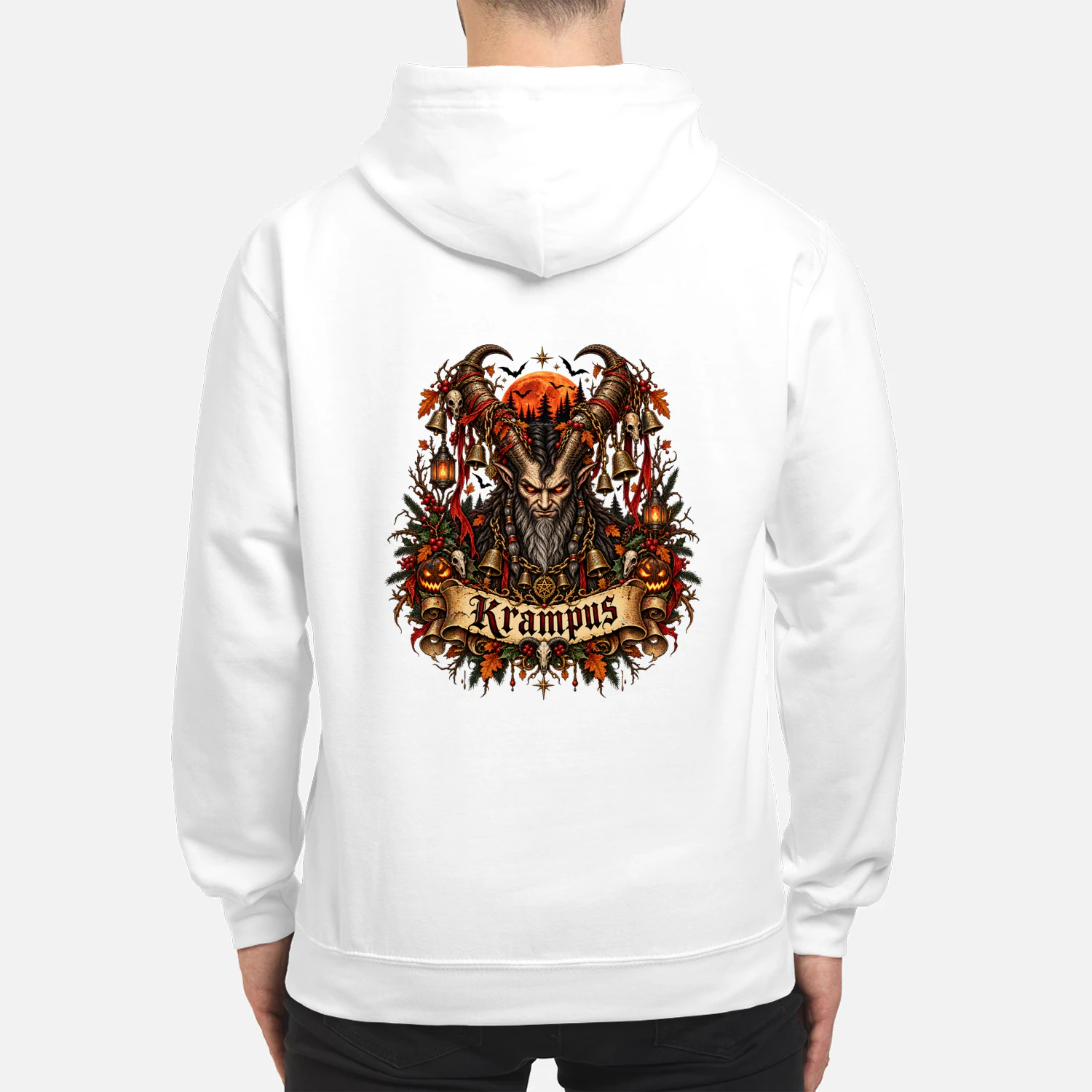 KRAMPUS Gothic Christmas Shirt, Dark Folklore Holiday Tee, Krampusnacht Horror Graphic T-Shirt, Winter Demon Gift