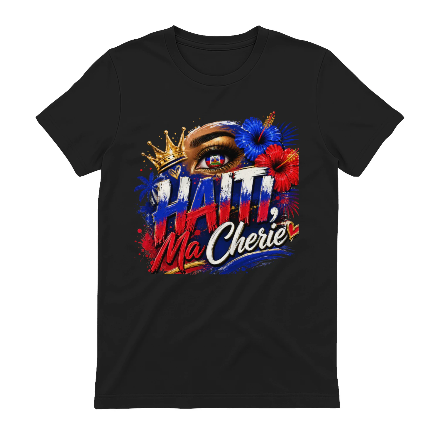 Haitian Pride Shirt | Haiti Ma Chérie Black T-Shirt