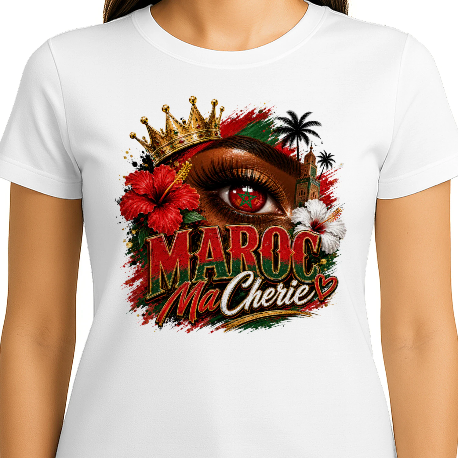 Maroc Ma Chérie T-Shirt Mockup