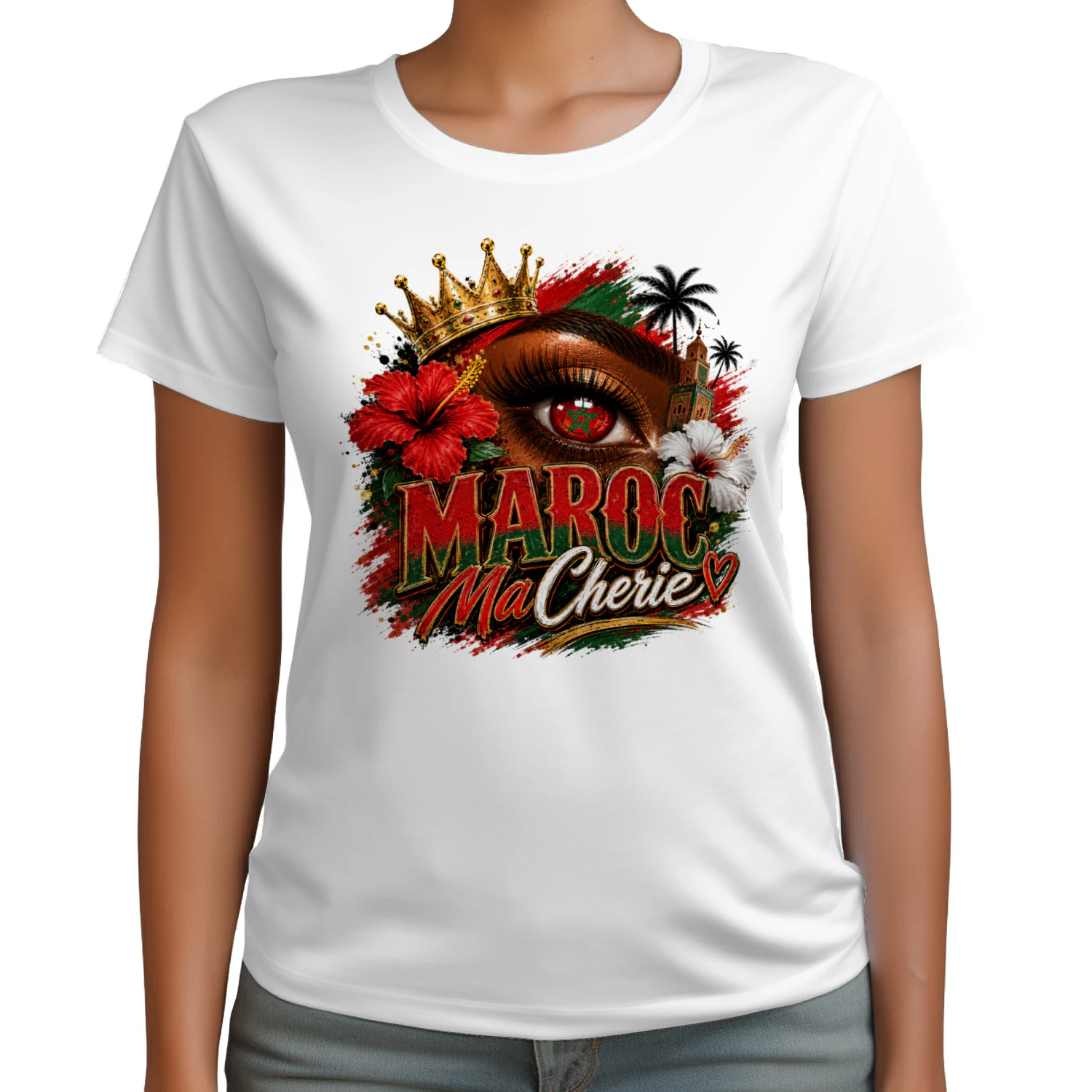 Maroc Ma Chérie T-Shirt Mockup