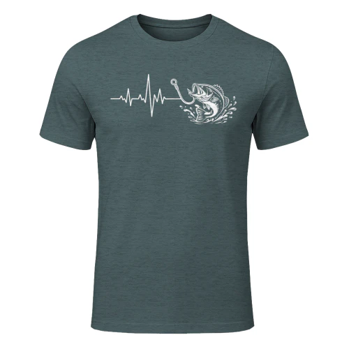 Bass Fishing Heartbeat Shirt 