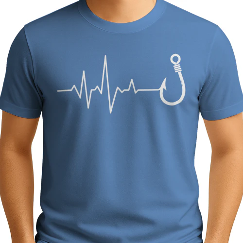 fishing heartbeat shirt