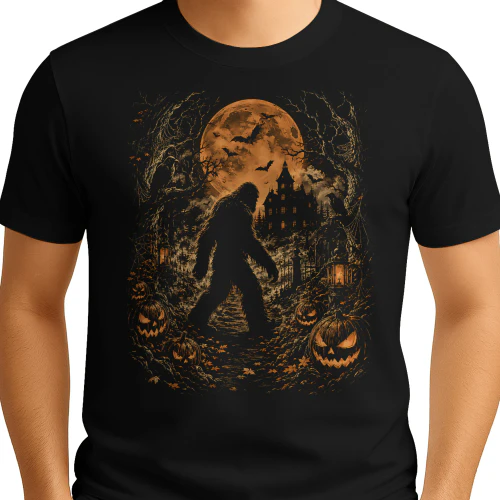 Spooky Bigfoot Halloween Vintage Sasquatch Halloween Shirt 