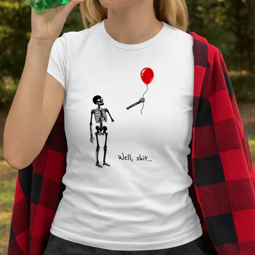 well-shit skeleton shirt