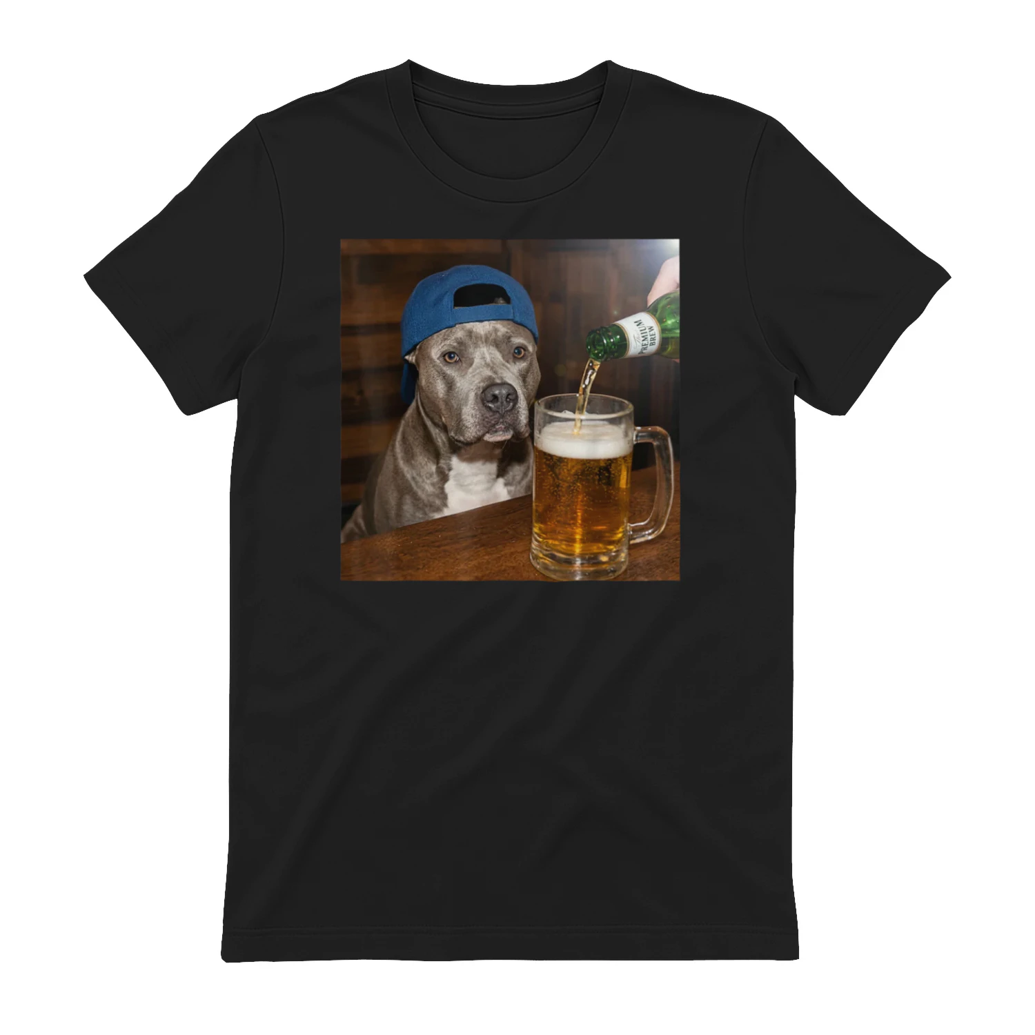 Pit Bull Drinking Beer Funny Dog Meme
