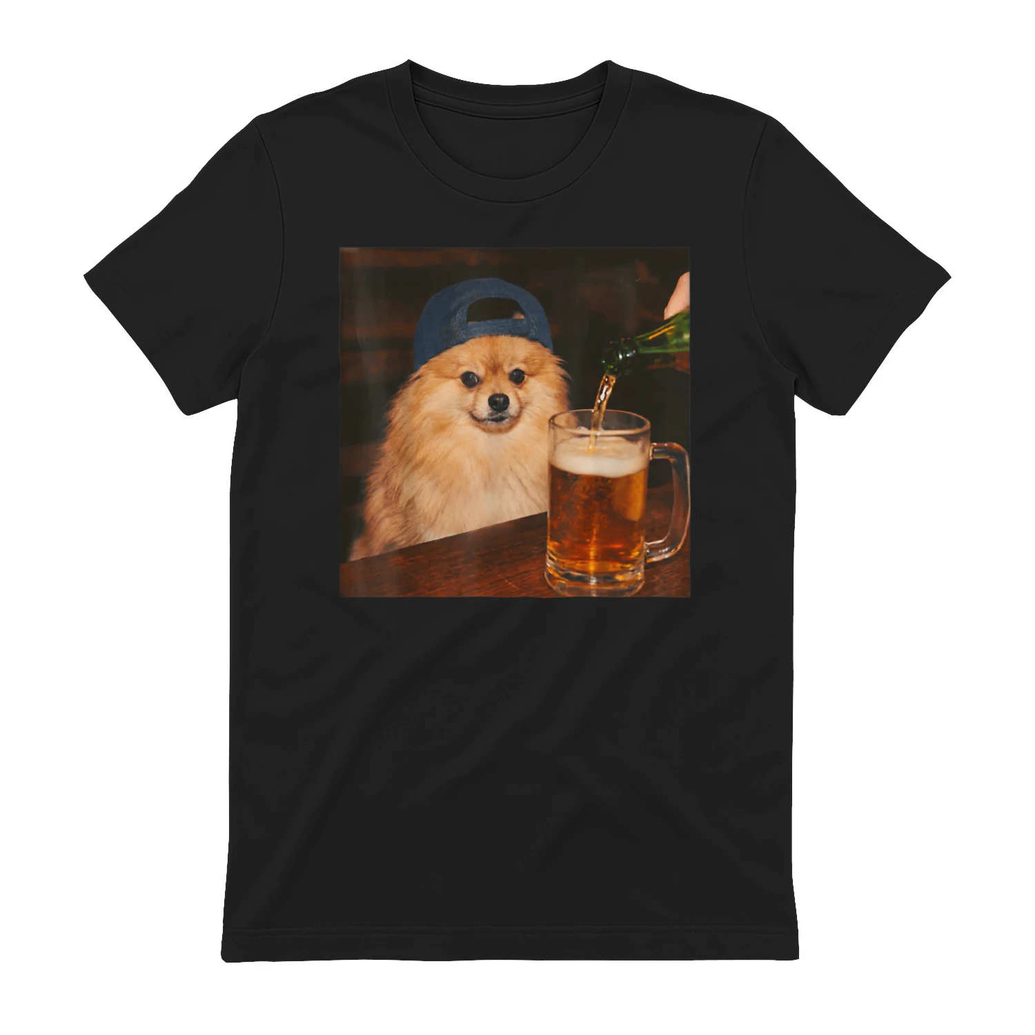 Pomeranian Drinking Beer Dog Meme