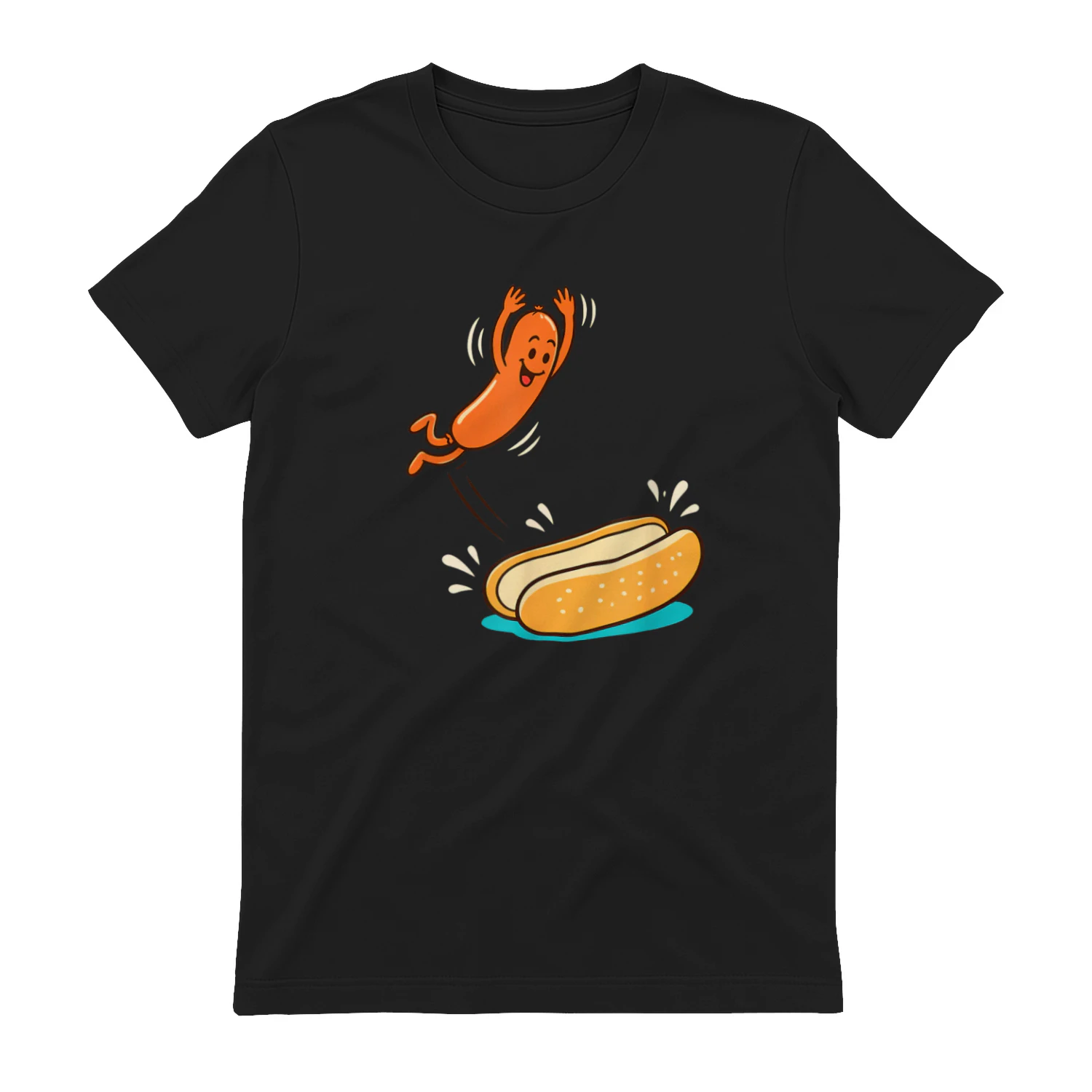 Hot Dog Jumping Into Bun Sausage BBQ High Dive 