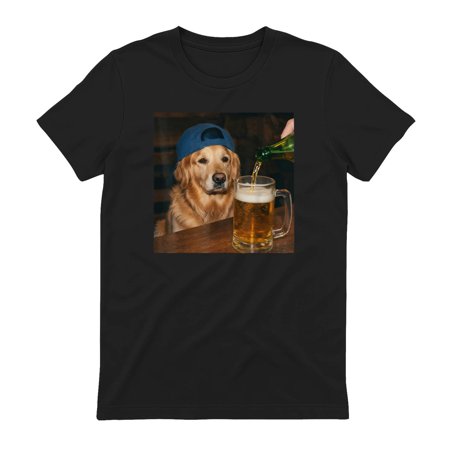 Golden Retriever Drinking Beer Funny Dog Meme