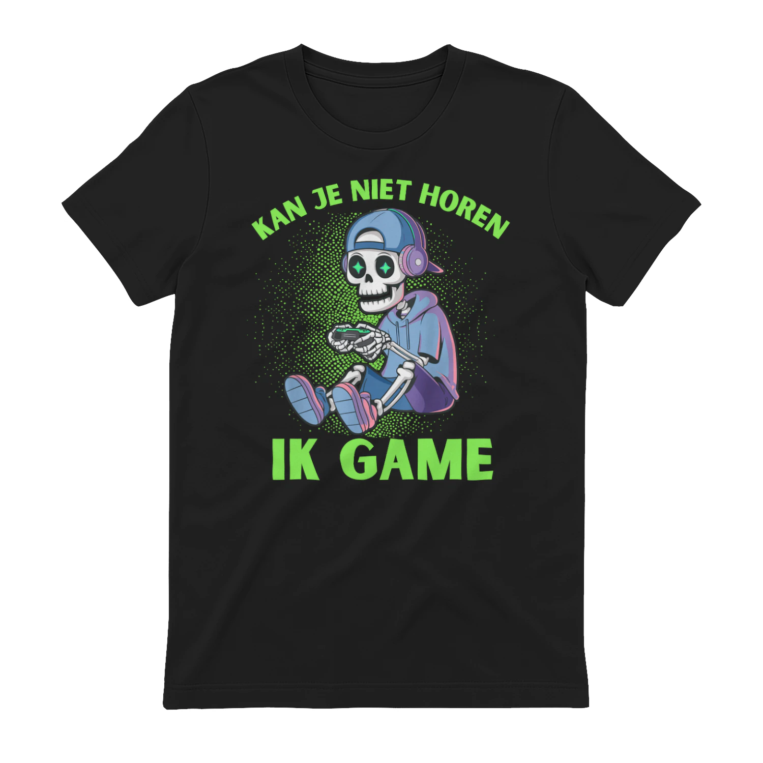 Kan je niet horen. Ik game