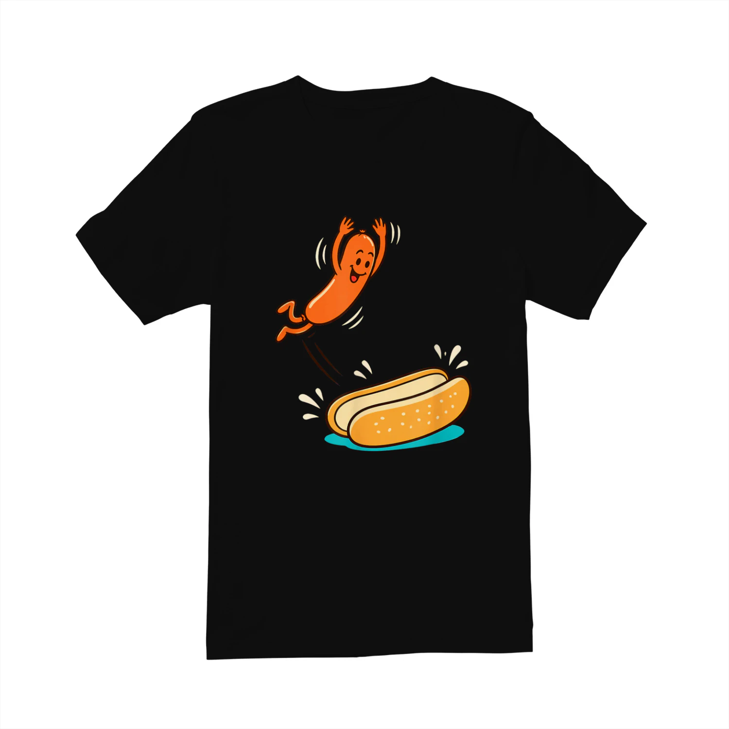 Hot Dog Jumping Into Bun Sausage BBQ High Dive 