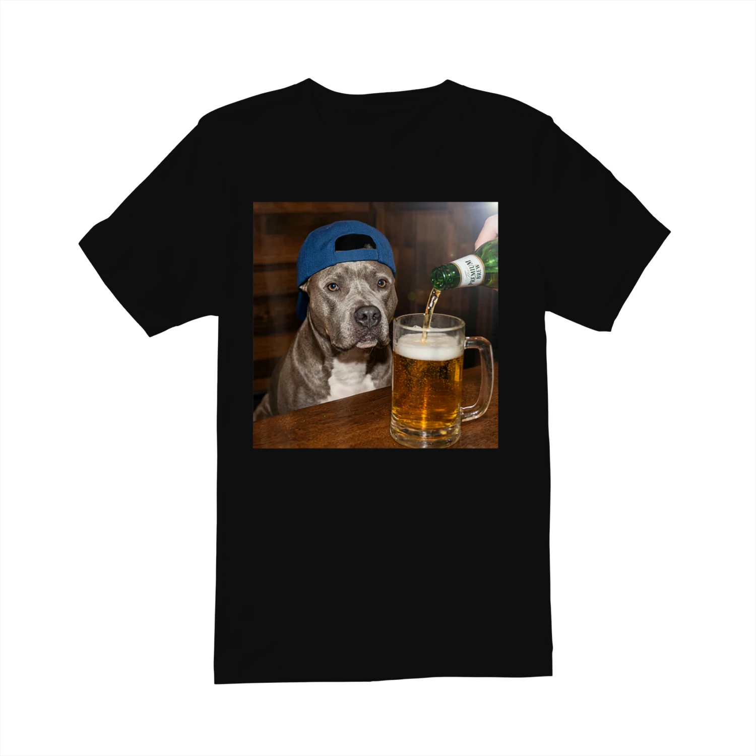 Pit Bull Drinking Beer Funny Dog Meme