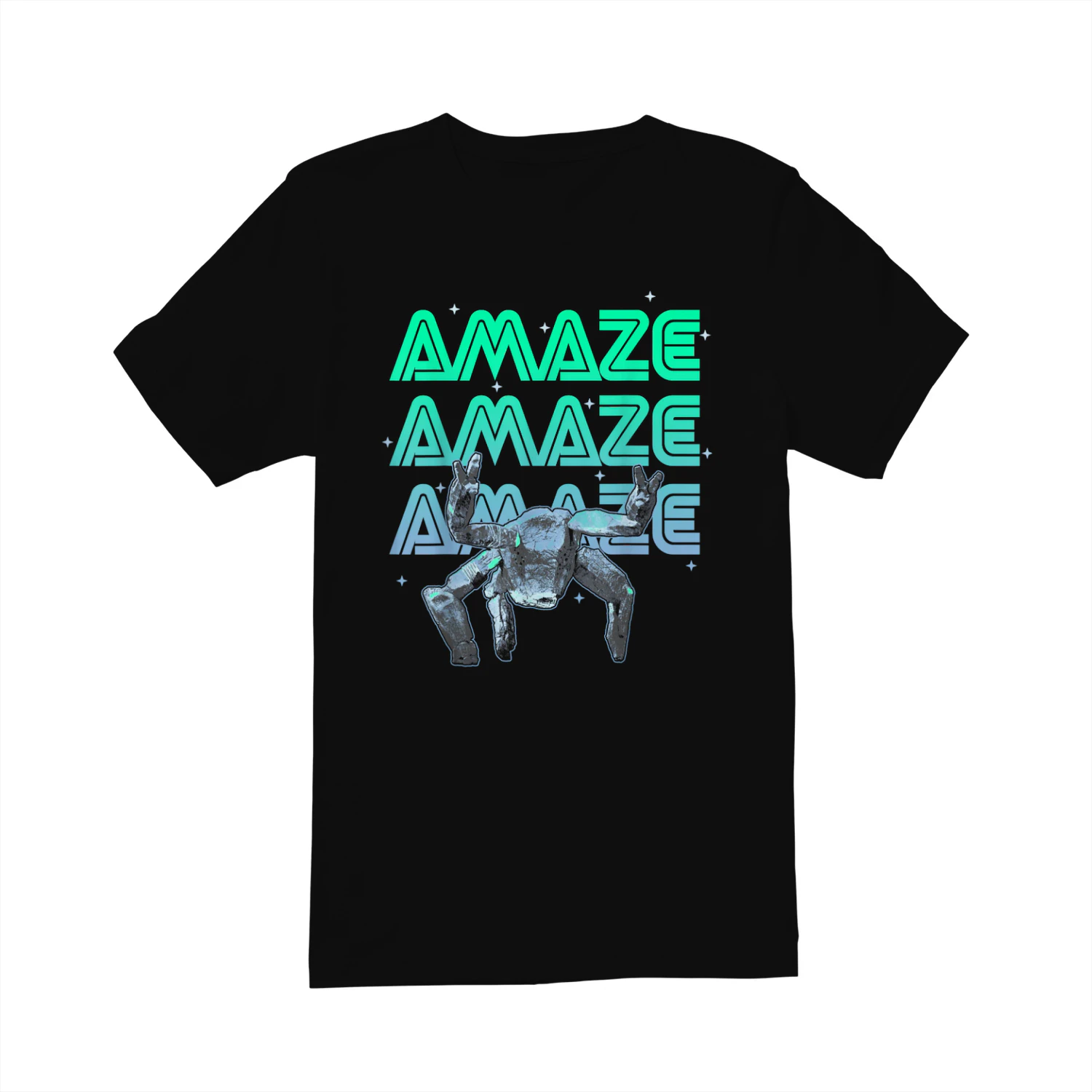 The Alien Neon Portrait Graphic Tees