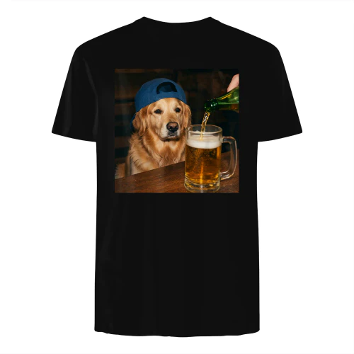 Golden Retriever Drinking Beer Funny Dog Meme