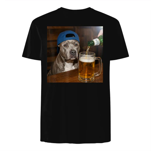 Pit Bull Drinking Beer Funny Dog Meme