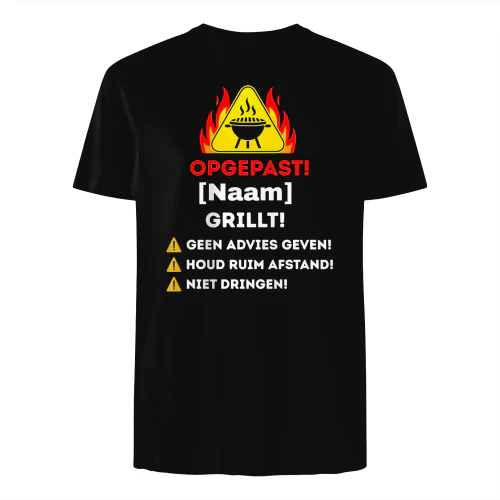 NL-Let op, [Naam] is aan het grillen! - Gepersonaliseerd met naam - Cadeau-idee voor gepassioneerde grillmeesters