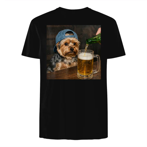 Yorkie Drinking Beer Funny Dog Meme