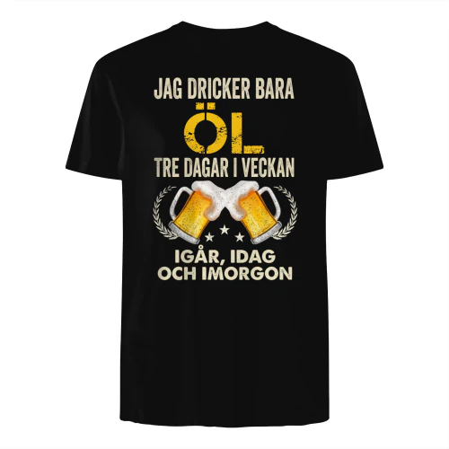 SE-JJag dricker bara öl tre dagar i veckan: igår, idag och imorgon.