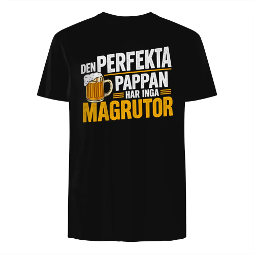 Den perfekta pappan har inga magrutor.