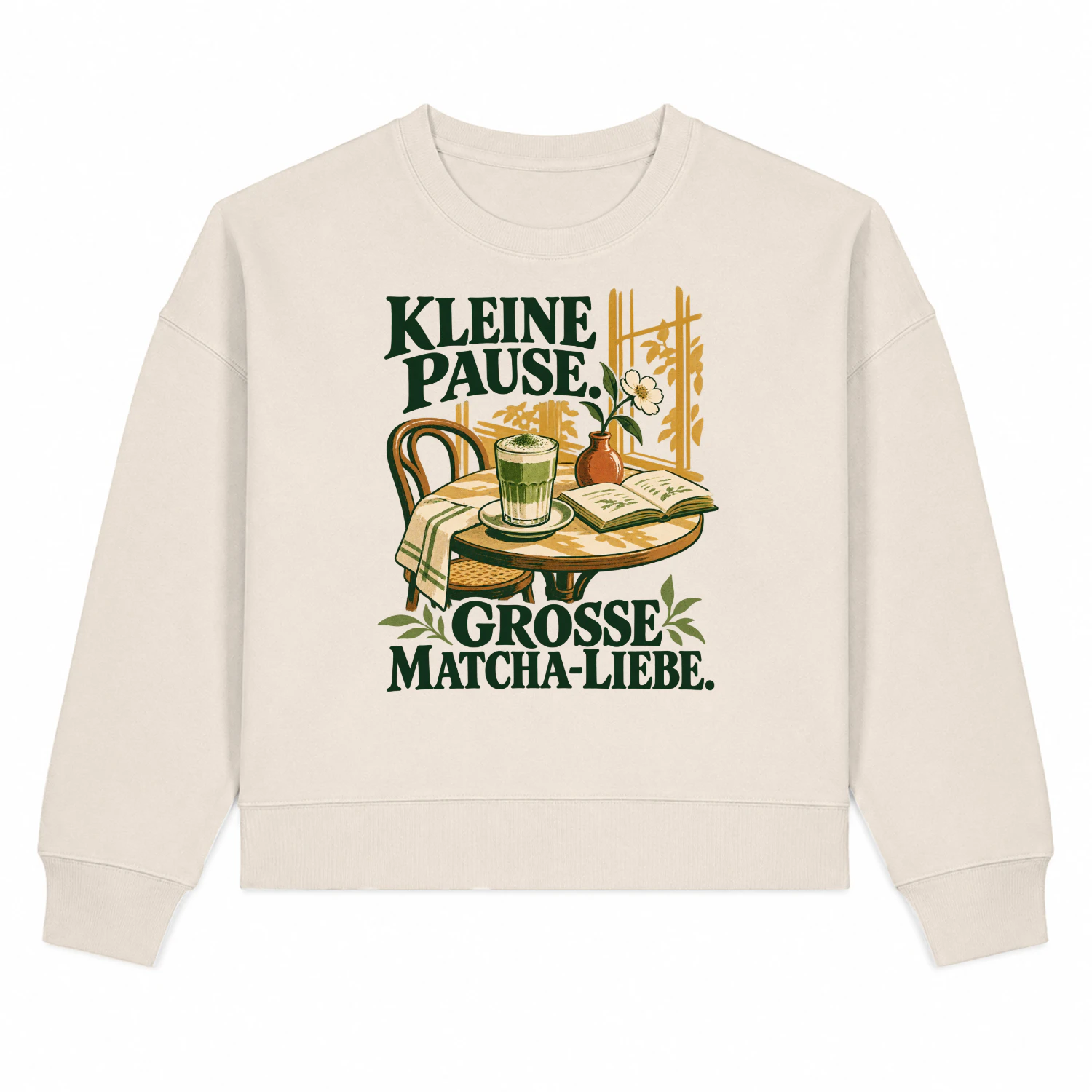 Kleine Pause. Große Matcha-Liebe. – Damen-Sweatshirt
