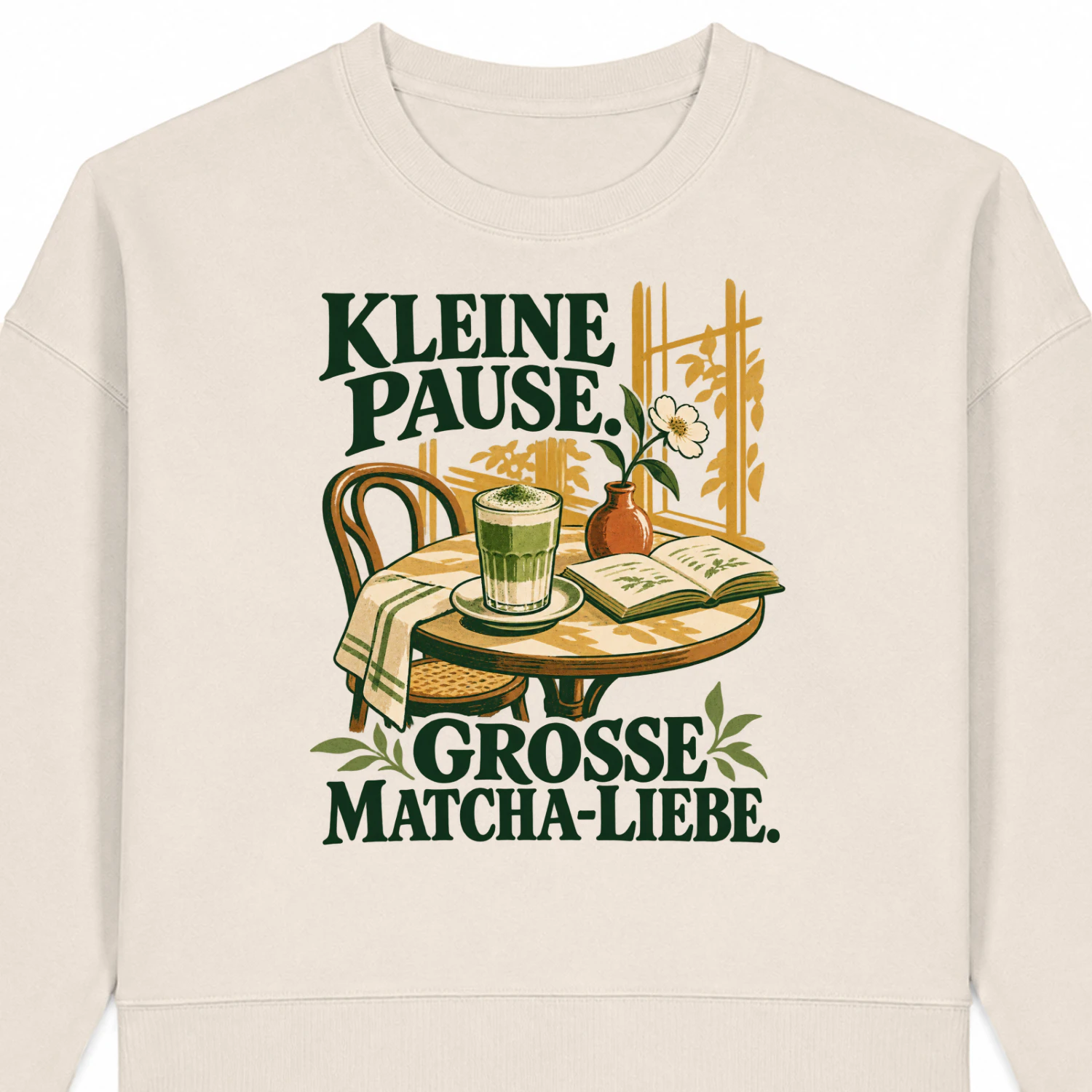 Kleine Pause. Große Matcha-Liebe. – Damen-Sweatshirt