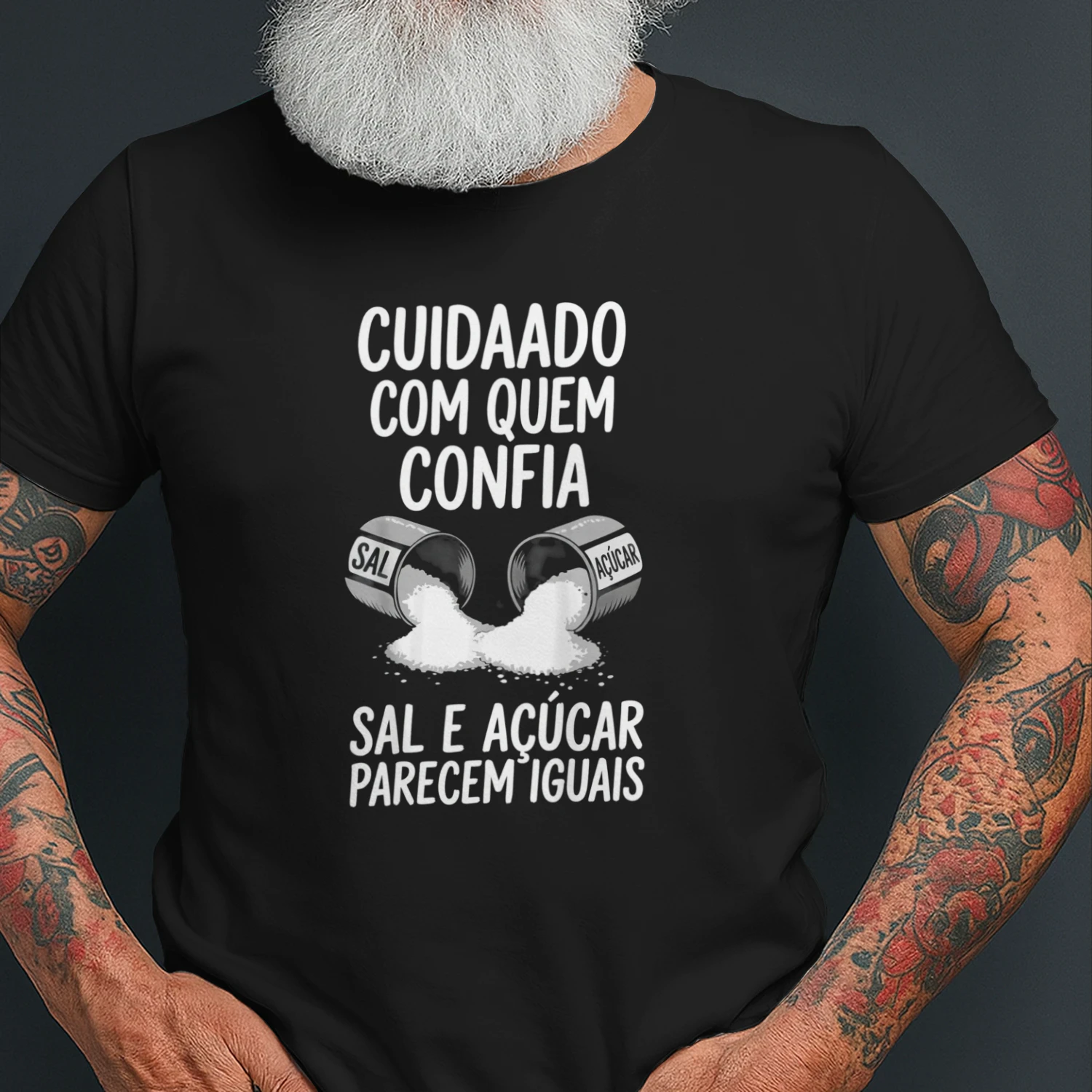 T-shirt “ O sal e o açúcar são iguais na aparência” ✨