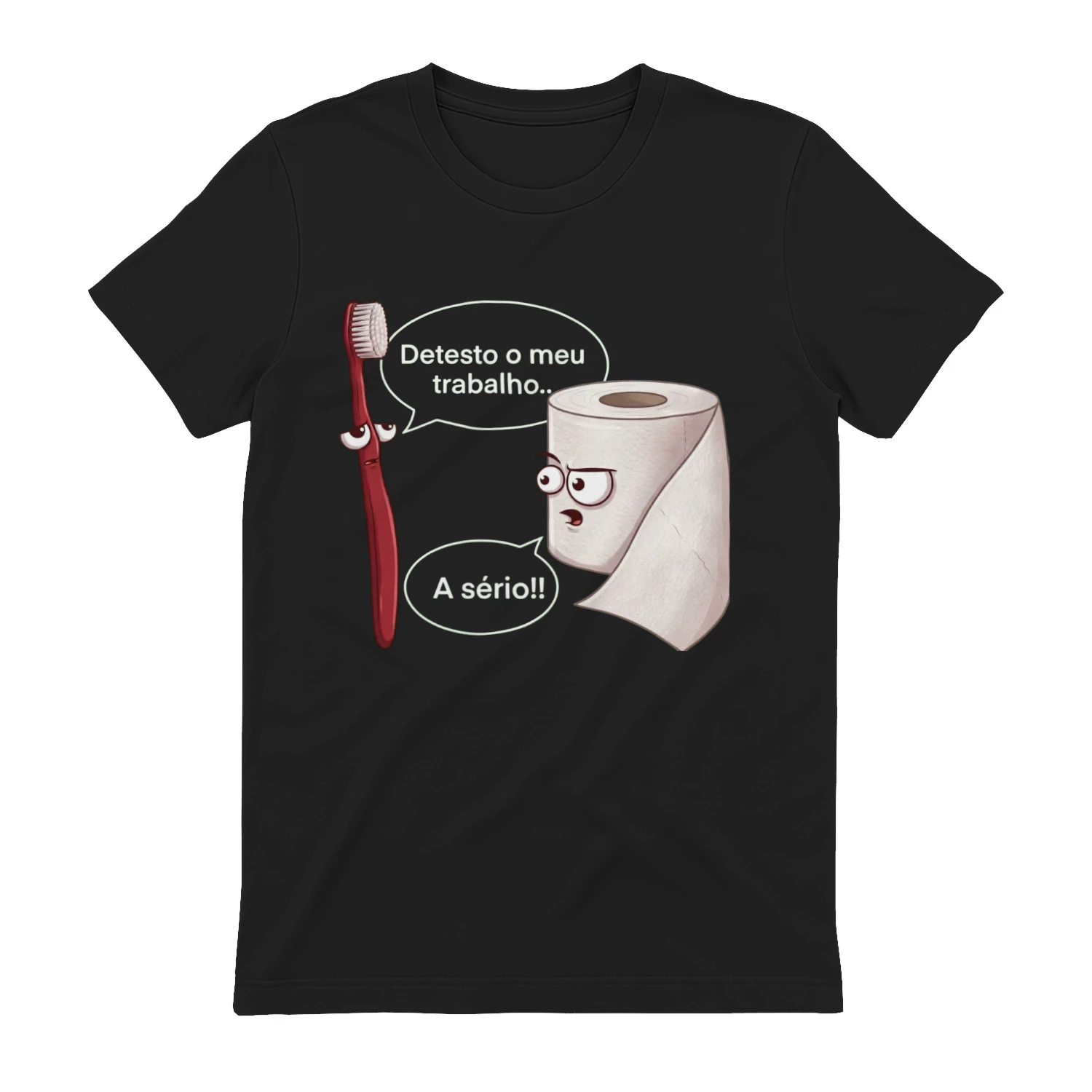 Camiseta “ escova de dentes e papel higiénico” 😂
