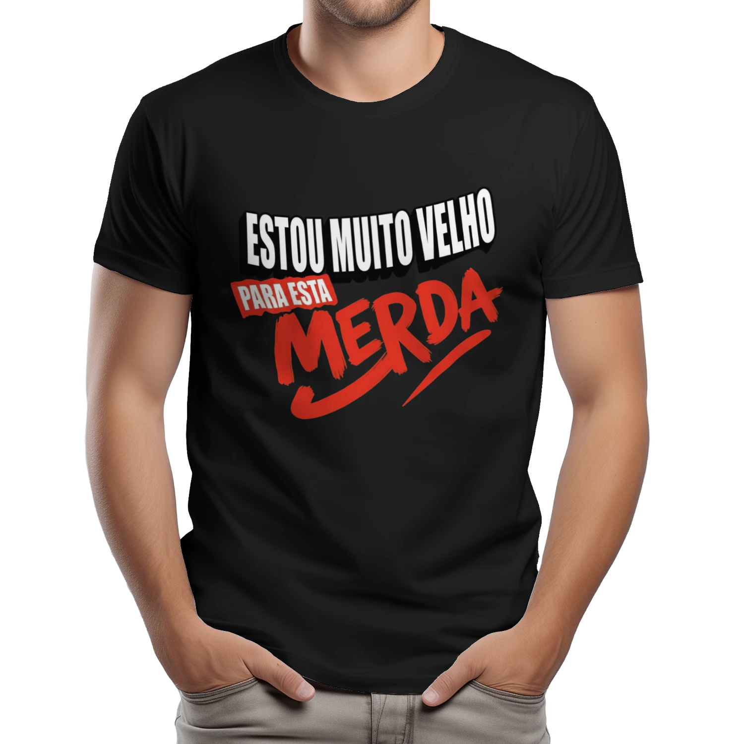 T-shirt “Estou muito velho para esta merda” ✨