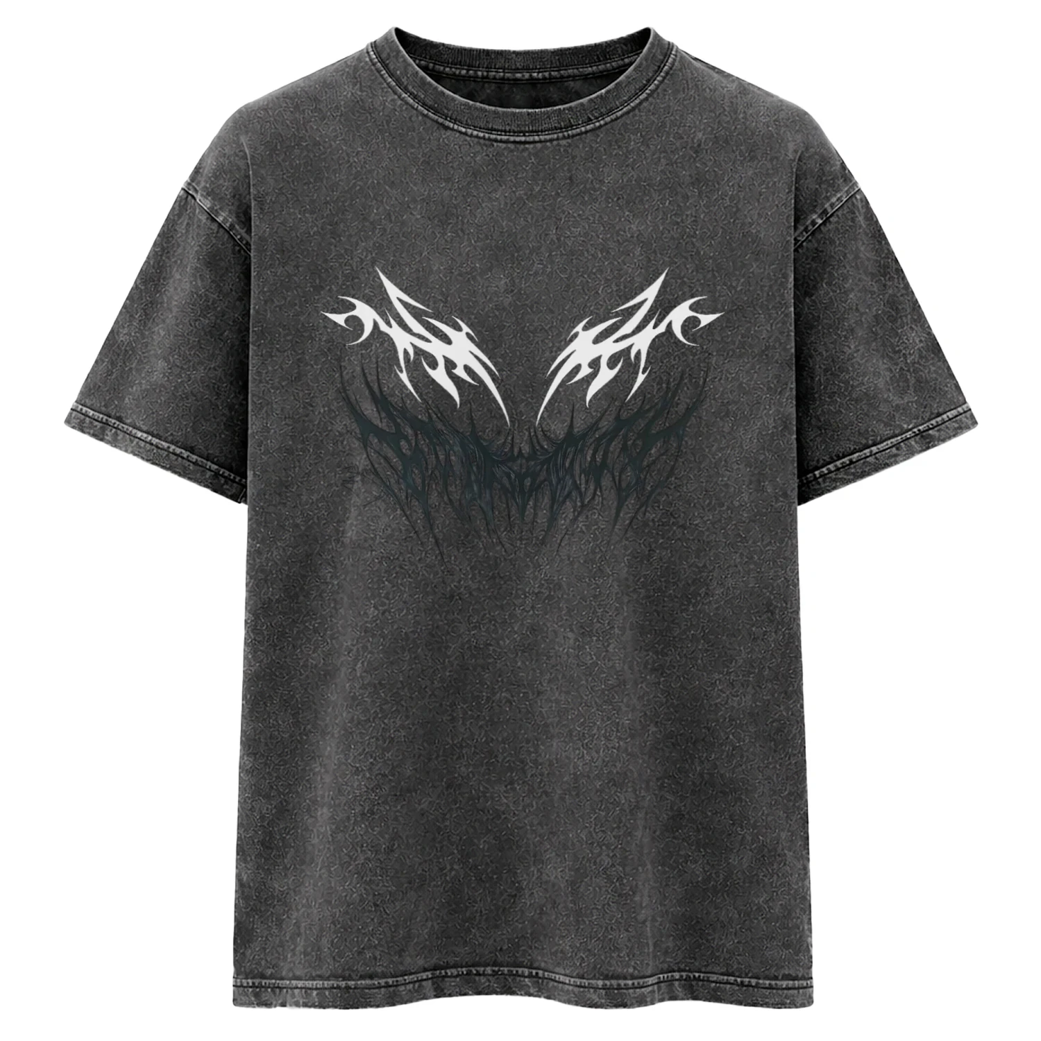 The "Gothic Smile" Premium Acid Wash Tee