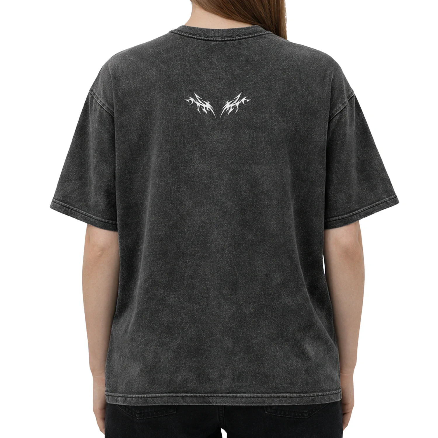 The "Gothic Smile" Premium Acid Wash Tee