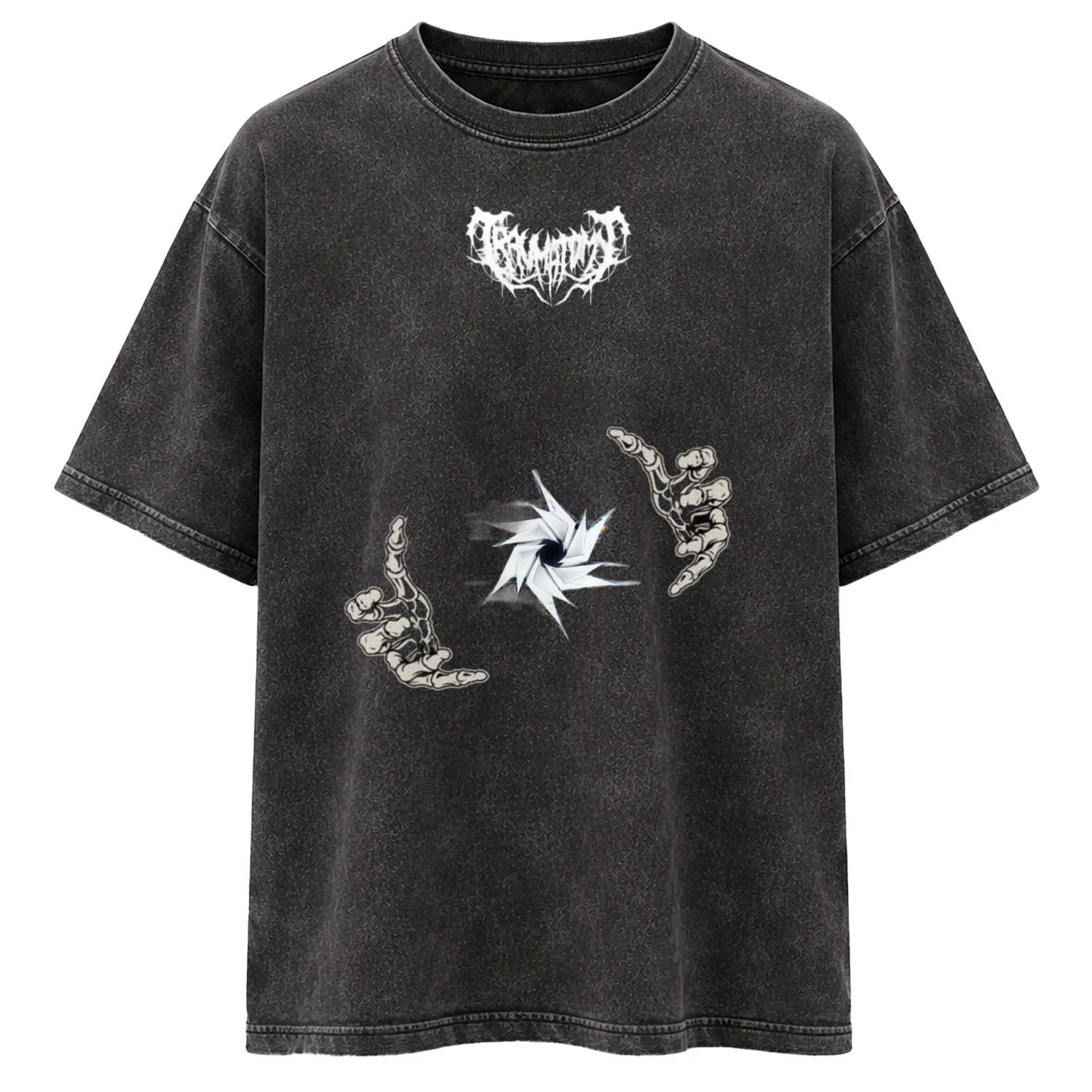 Cyber Sigil" Premium Acid Wash Oversized Tee
