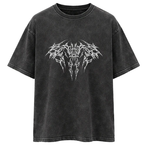 Gothic Thorn Acid Wash Tee - EU