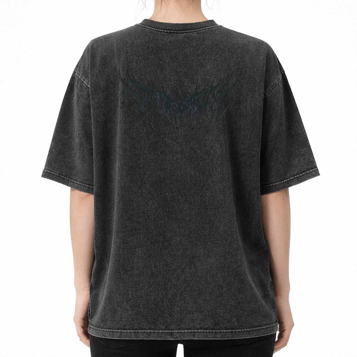 The "Gothic Thorn" Premium Acid Wash Tee