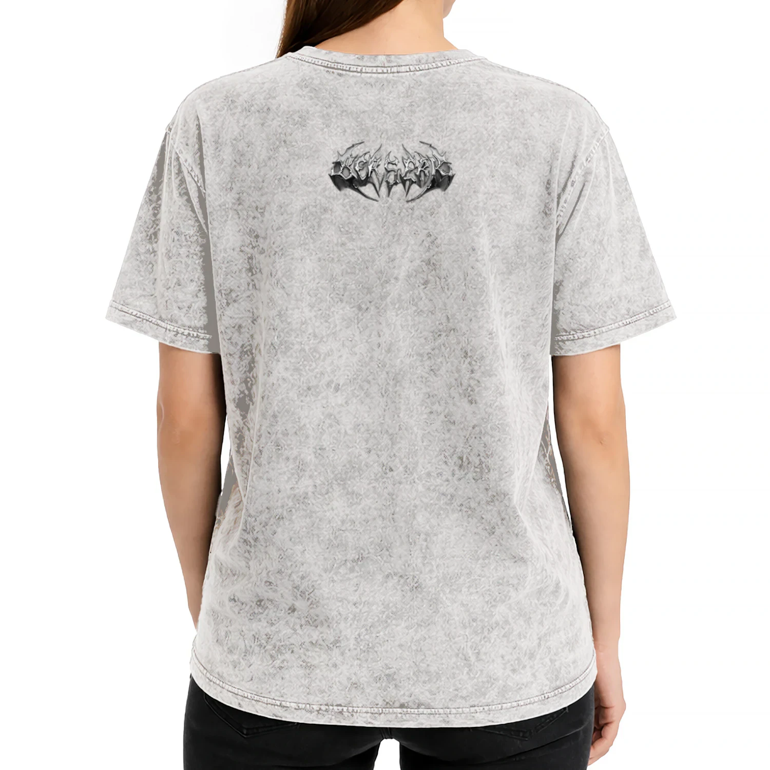 The "Gothic Bat Wings" Premium Acid Wash Tee