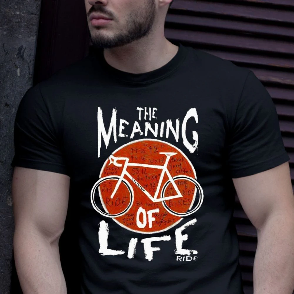 The Meaning of Life - Urban Cycling Classic Men's T-Shirt | Minimalist Bicycle Rider Apparel