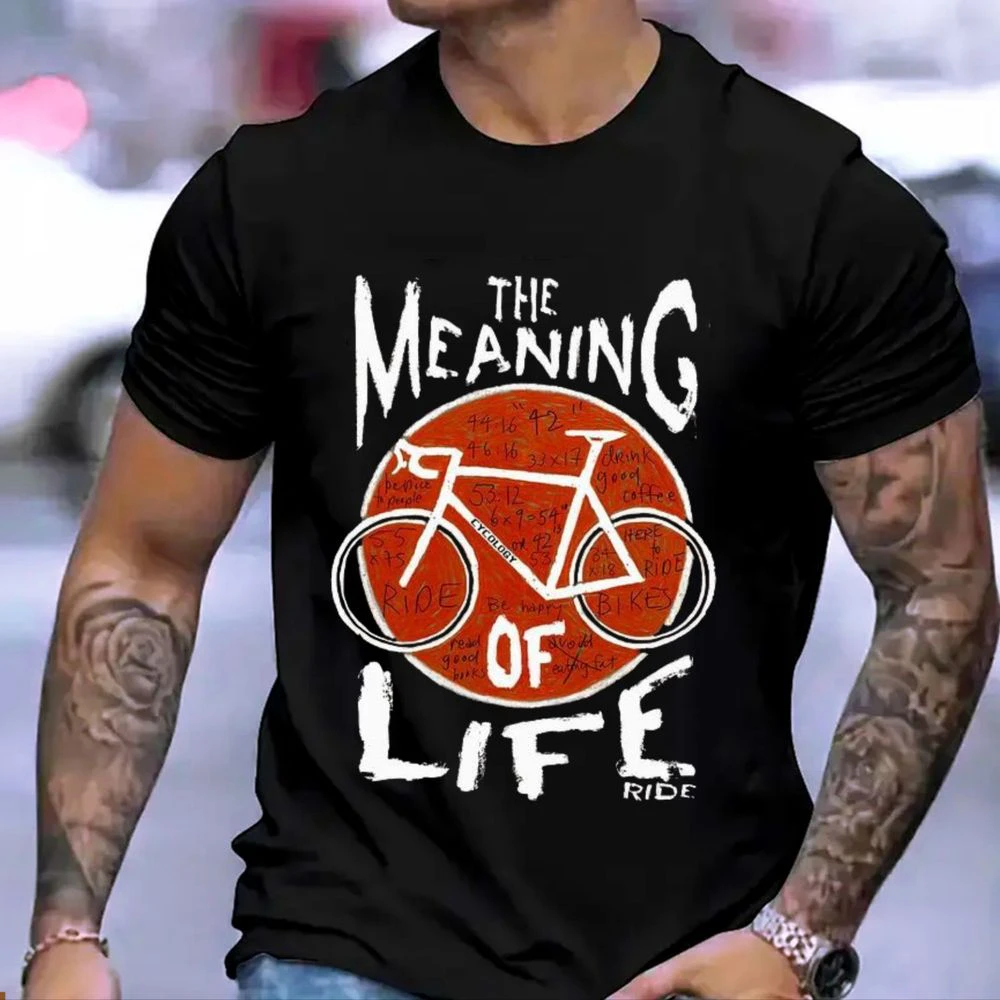 The Meaning of Life - Urban Cycling Classic Men's T-Shirt | Minimalist Bicycle Rider Apparel