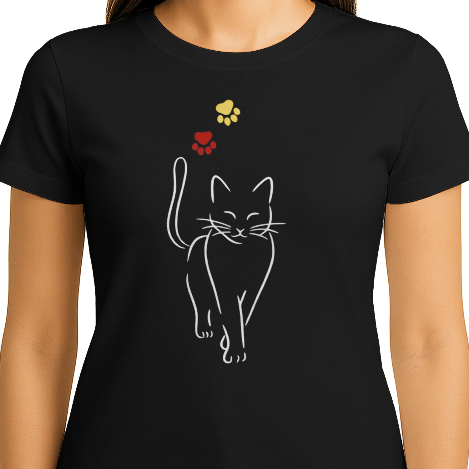 Round Neck Fashion Print T-Shirt