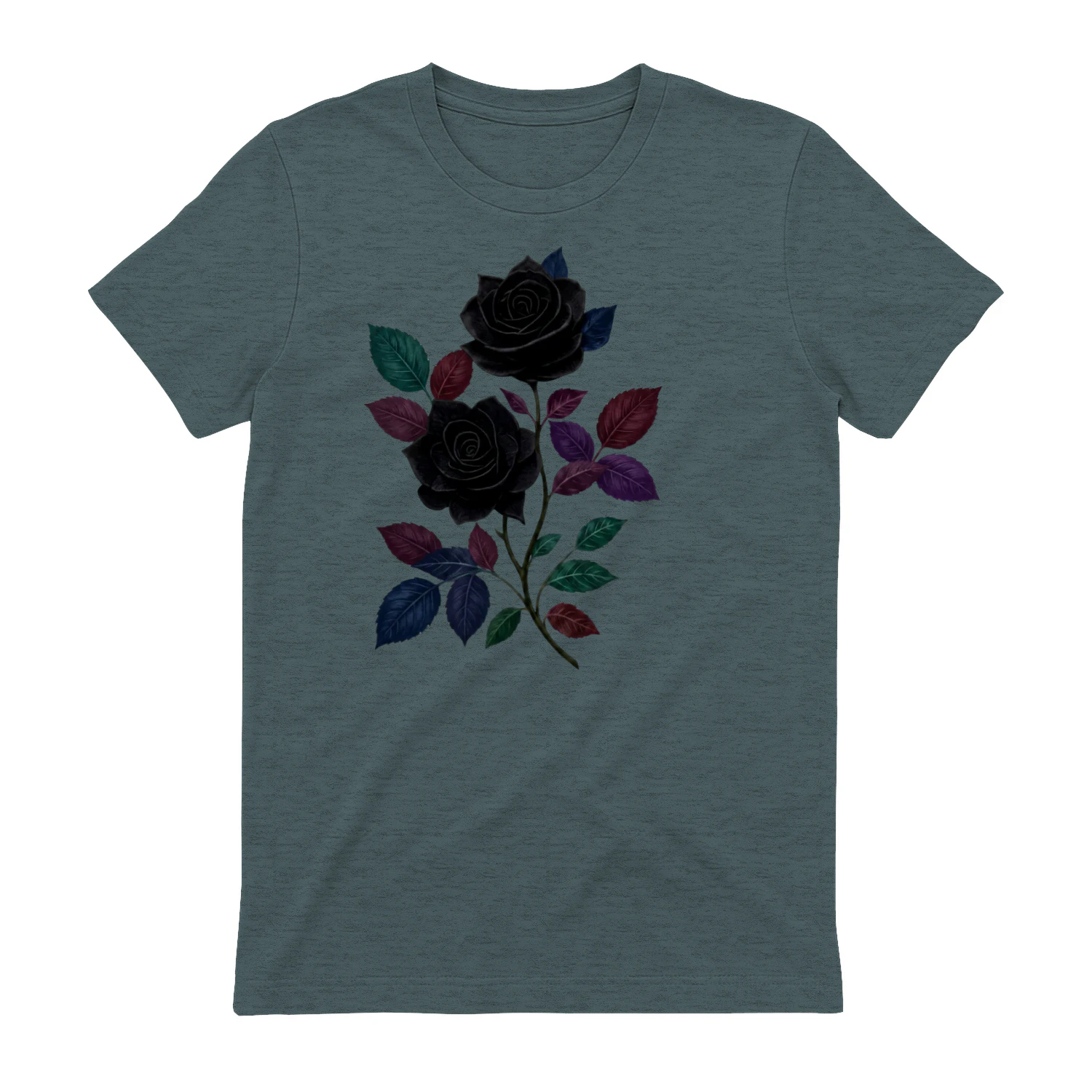 T-shirt décontracté pour femmes, haut à imprimé motif rose unique - Raffiné, prêt à offrir, style col rond, respirant et léger, parfait pour le printemps et l'été