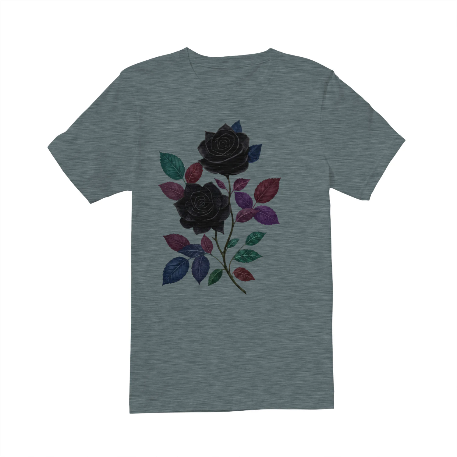 T-shirt décontracté pour femmes, haut à imprimé motif rose unique - Raffiné, prêt à offrir, style col rond, respirant et léger, parfait pour le printemps et l'été