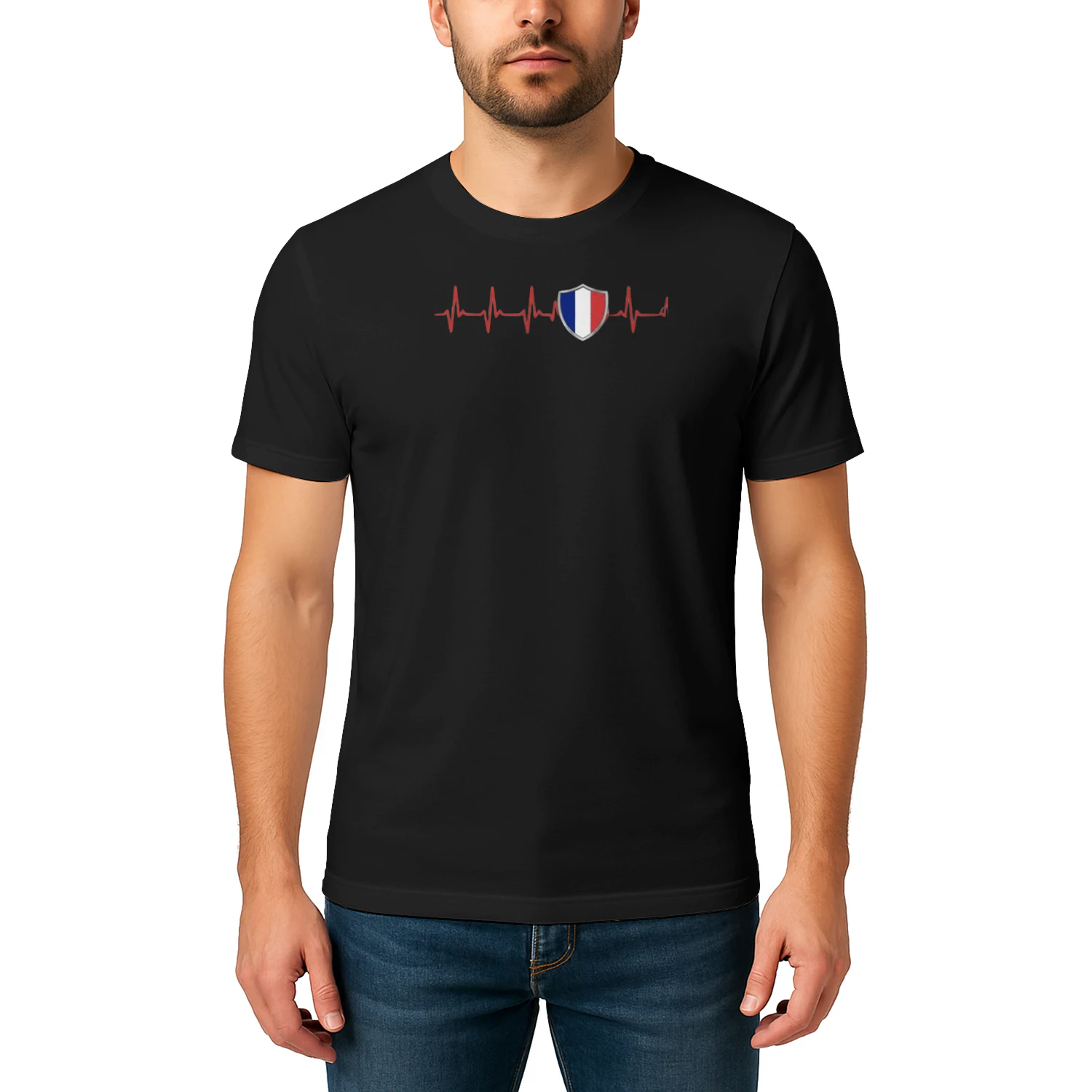 T-shirt Premium "Mon Cœur Bat pour la France" 🇫🇷 - Édition Limitée