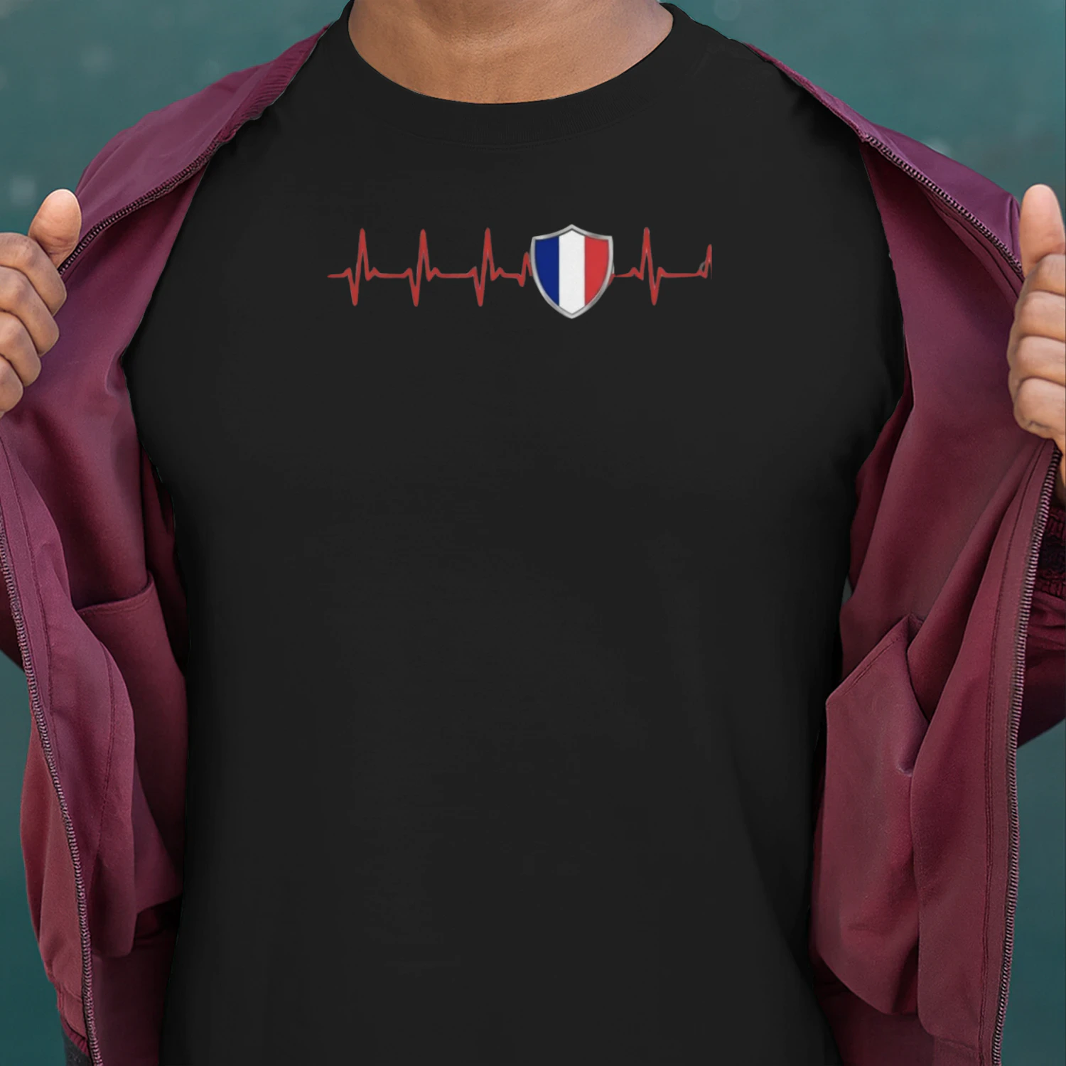 T-shirt Premium "Mon Cœur Bat pour la France" 🇫🇷 - Édition Limitée