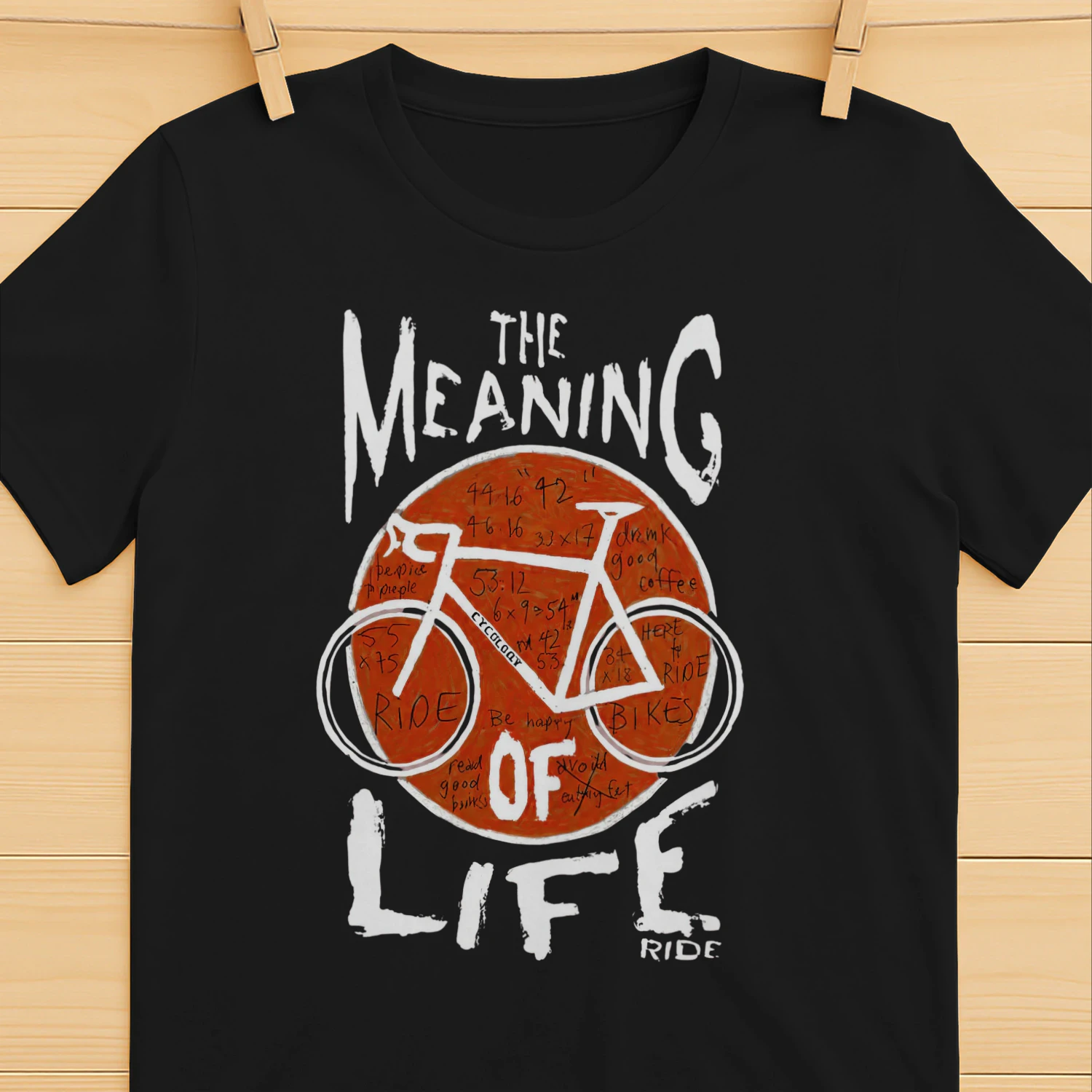 The Meaning of Life - Urban Cycling Classic Men's T-Shirt | Minimalist Bicycle Rider Apparel