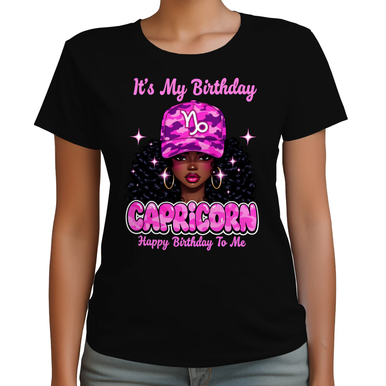 Its My Birthday Capricorn-Pink Como Happy Birthday To Me T-shirt
