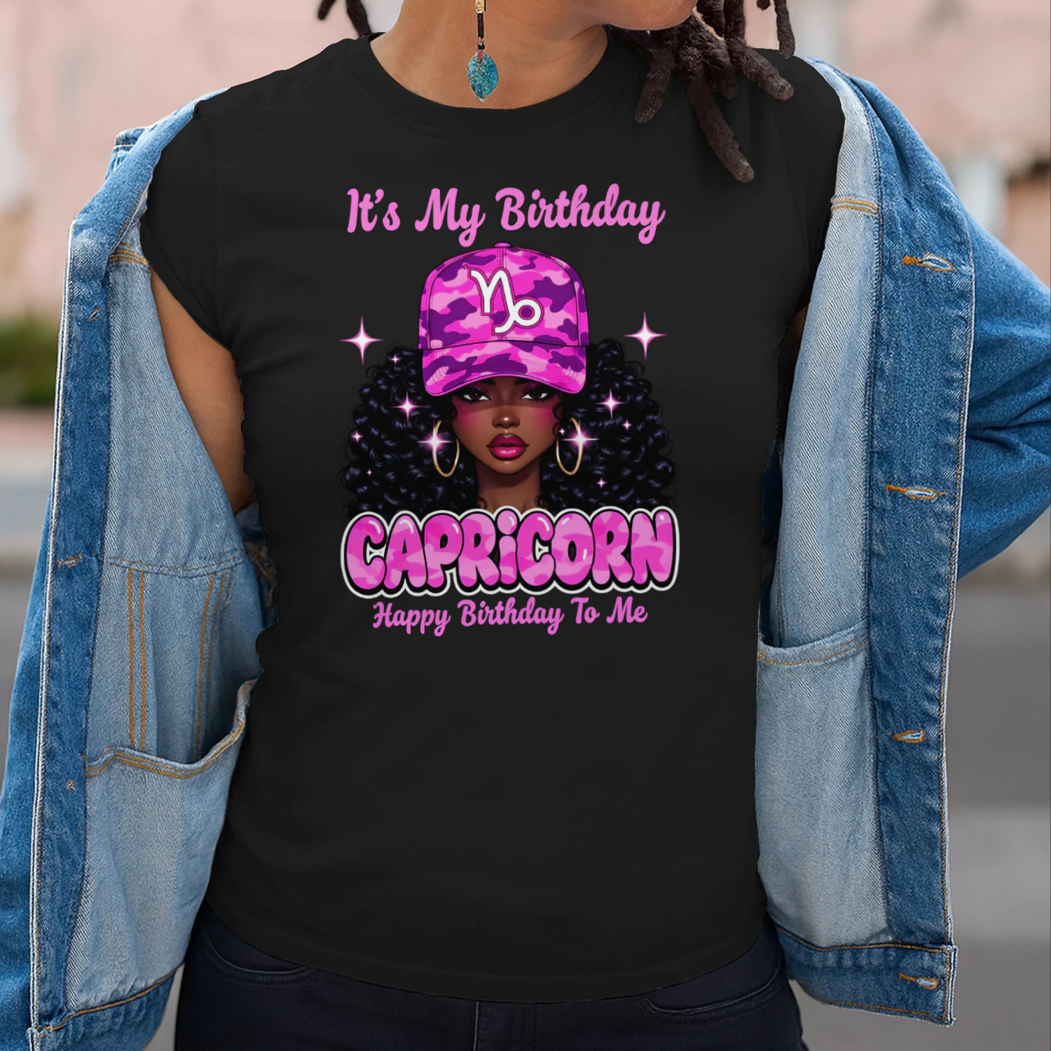 Its My Birthday Capricorn-Pink Como Happy Birthday To Me T-shirt