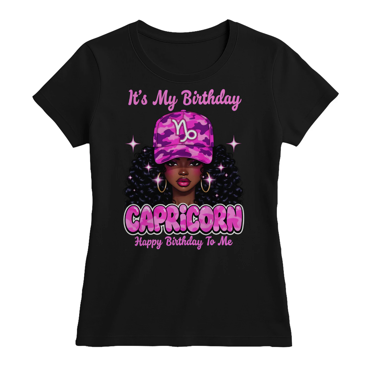 Its My Birthday Capricorn-Pink Como Happy Birthday To Me T-shirt