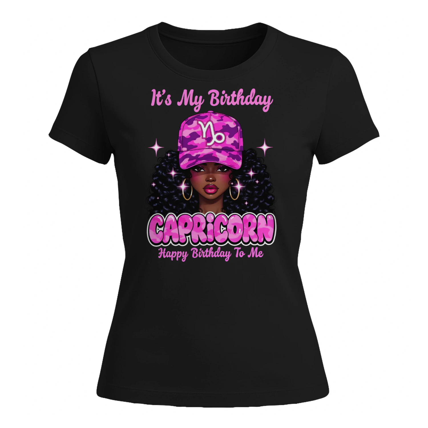 Its My Birthday Capricorn-Pink Como Happy Birthday To Me T-shirt
