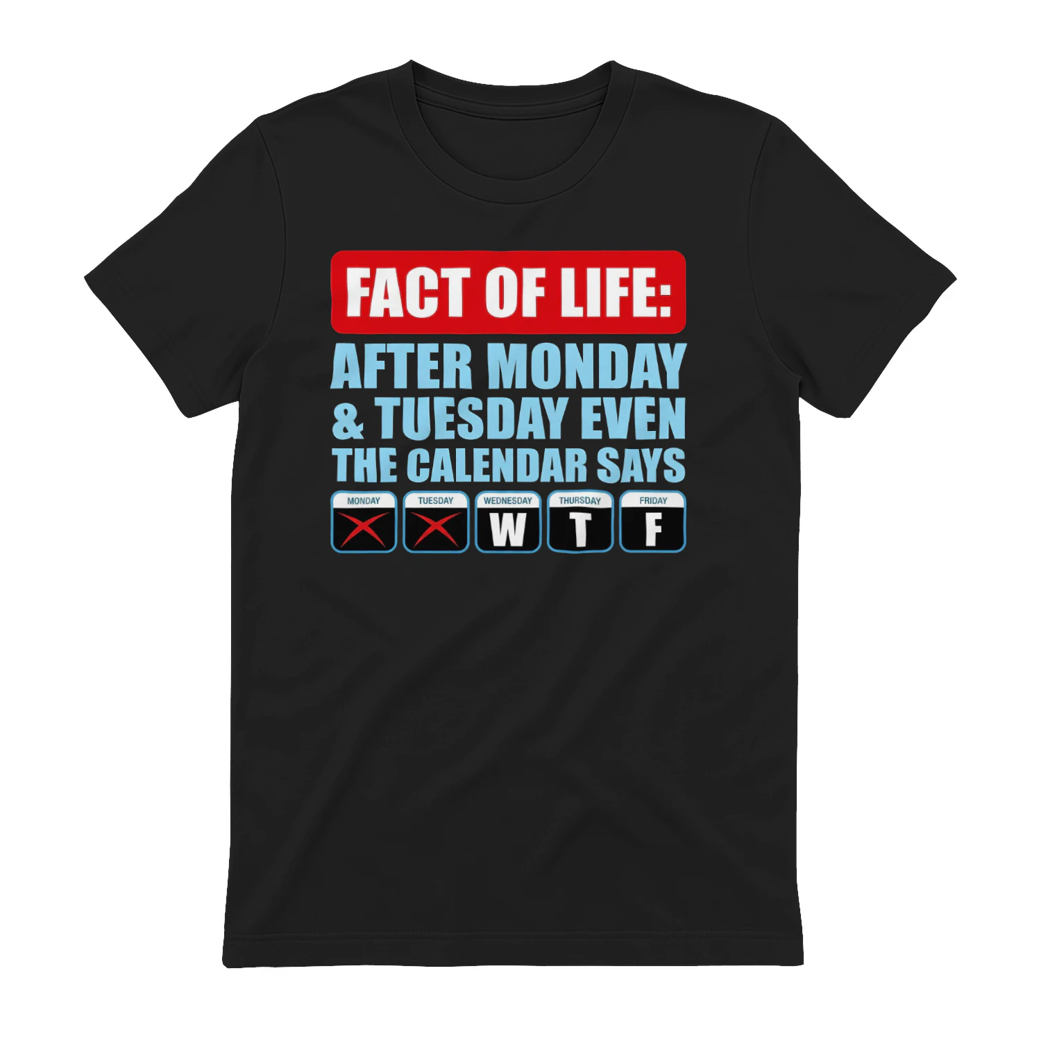 Fact Of Life Calendar WTF Shirt - Hilarious Work