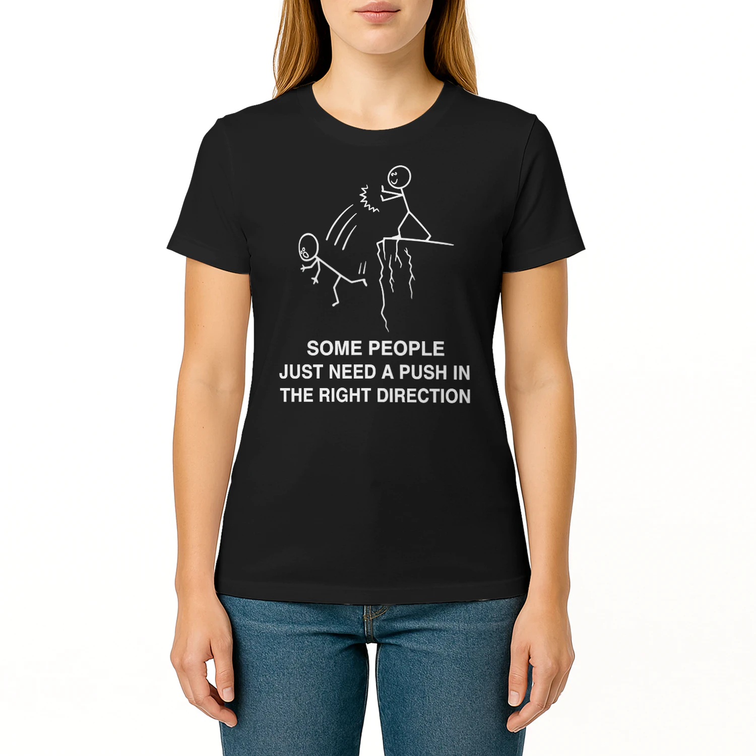 Some People Just Need A Push - Funny Dark Humor