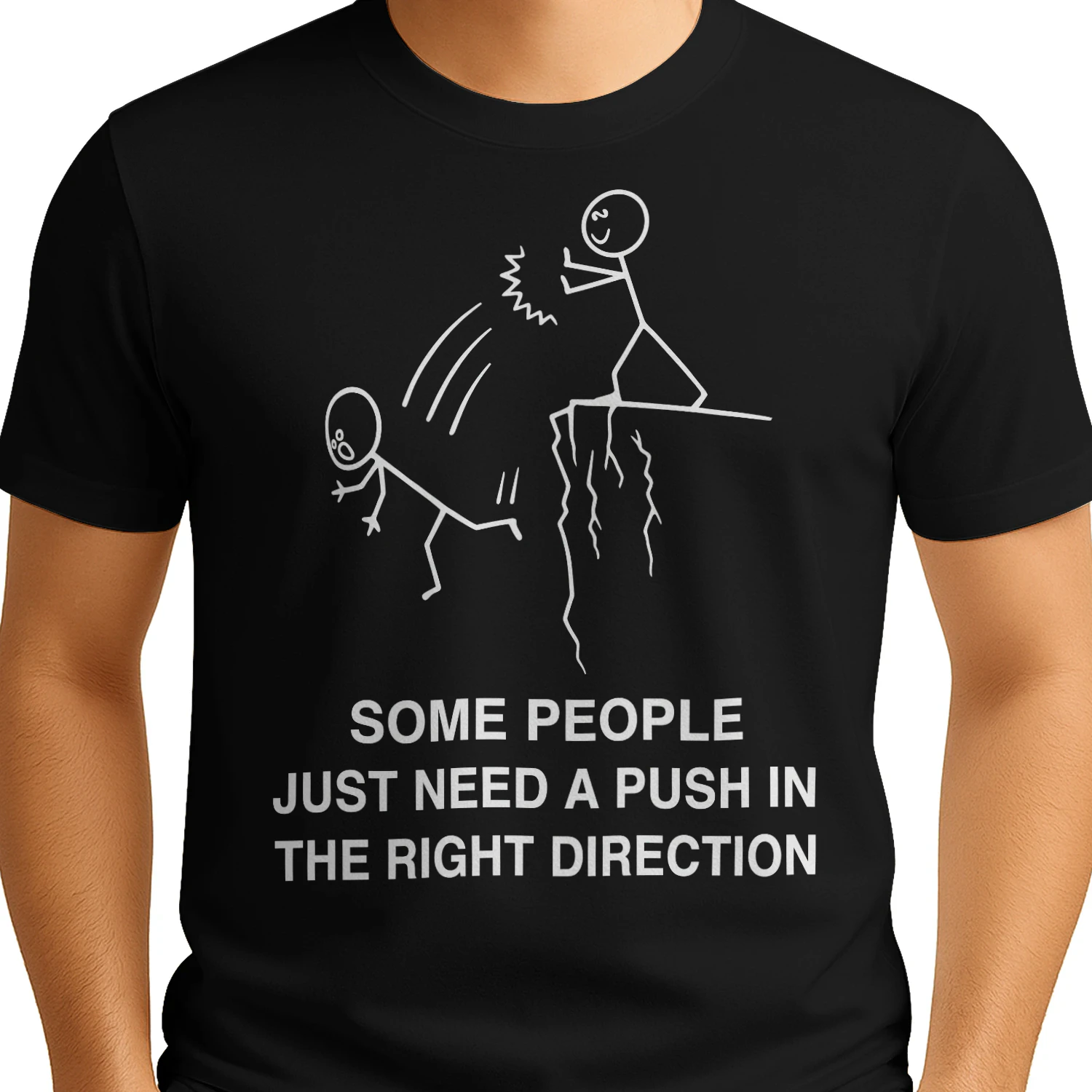 Some People Just Need A Push - Funny Dark Humor